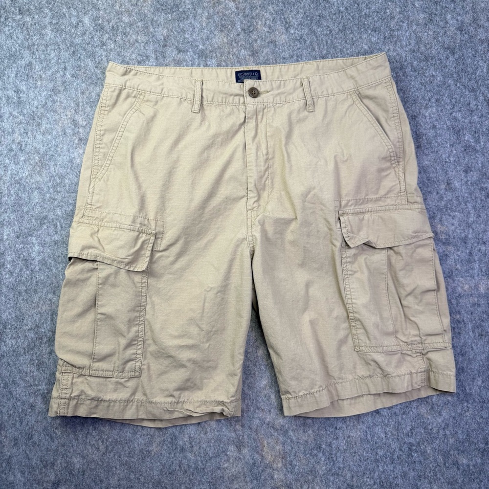 Levi Strauss & Co Cargo Shorts Mens Size 36 Tan 9" Inseam Cotton Pockets Utility
